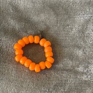 Bright Orange Beaded Kids Bracelet